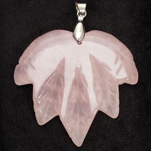 Rose Quartz Maple Leaf
