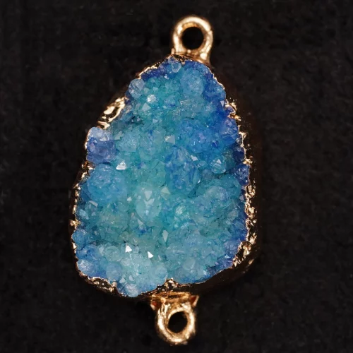 Blue Druzy Double Loop