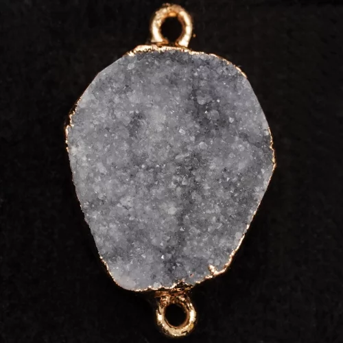 Grey Druzy Double Loop