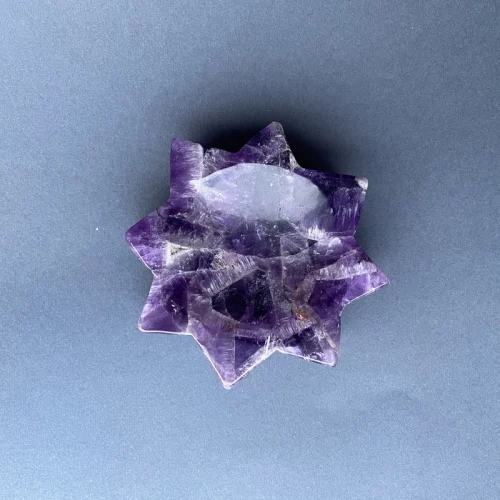 Amethyst Bowl Octagon Shaped