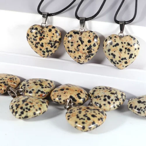 Dalmatian Jasper Heart