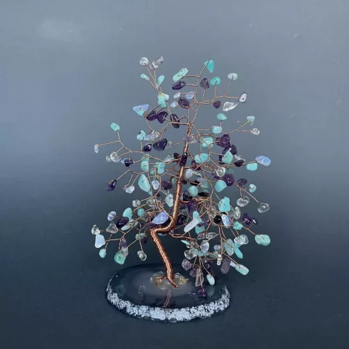 Clear Quartz, Amethyst & Amazonite Crystal Tree