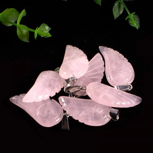 Rose Quartz Angel Wings