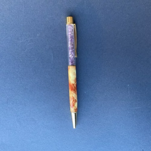 Amethyst Orange Marble Pen
