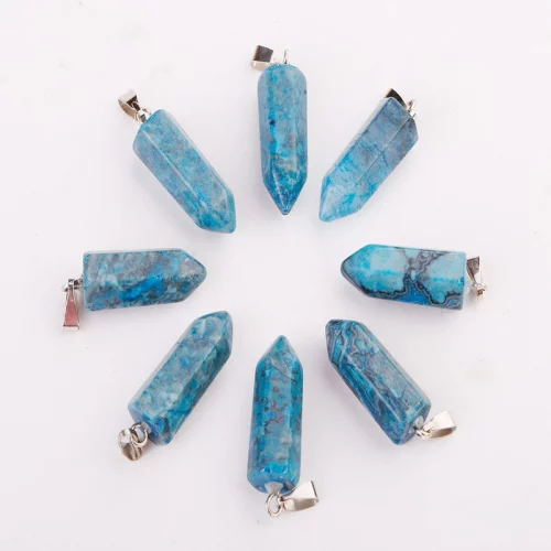 Blue Agate Hexagonal Bullet