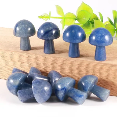 Blue Aventurine Mushroom