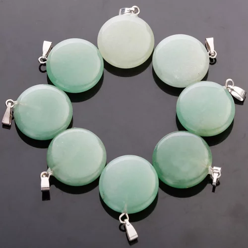 Green Aventurine Round Flat