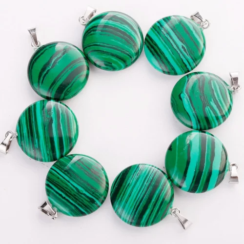 Malachite Round Flat