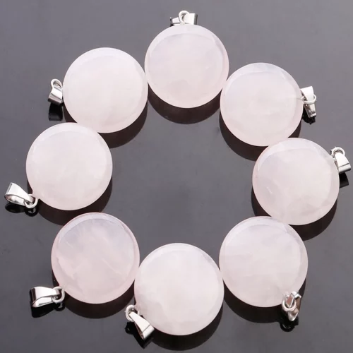Rose Quartz Round Flat