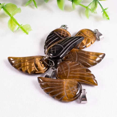 Tiger's Eye Angel Wings