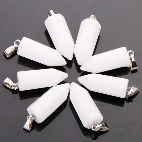 White Agate Hexagon Bullet