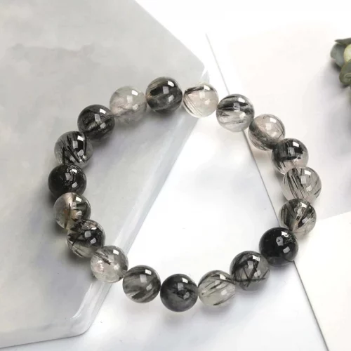Black Rutilated Quartz Bracelet