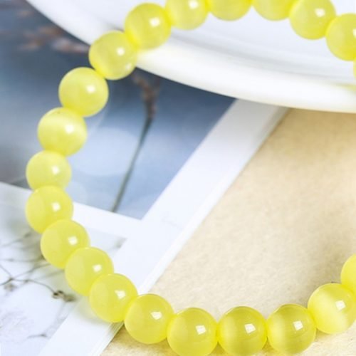 Lemon Cat's Eye Prayer Beads