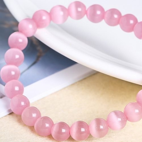 Pink Cat's Eye Prayer Beads