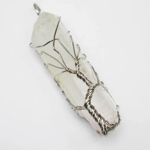Clear Quartz White Wire