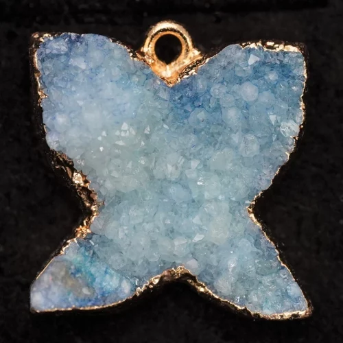 Blue Druzy Butterfly
