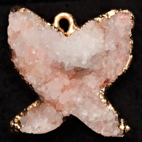 White & Orange Druzy Butterfly