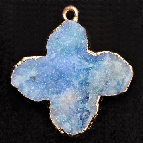 Blue Druzy Clover