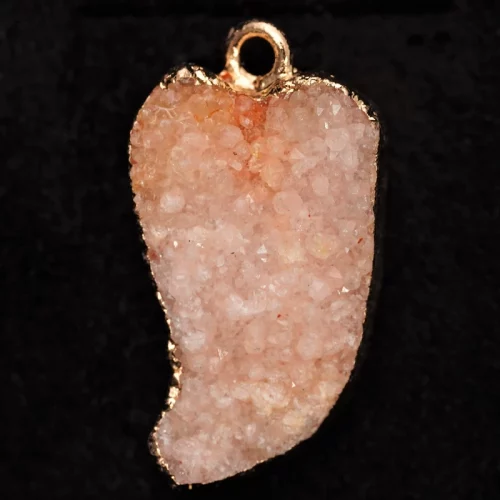 Orange Druzy Leaf