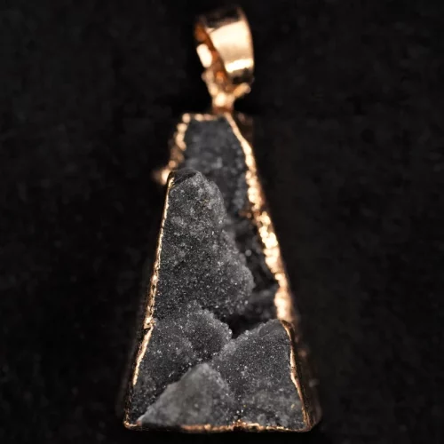 Grey Druzy Triangle
