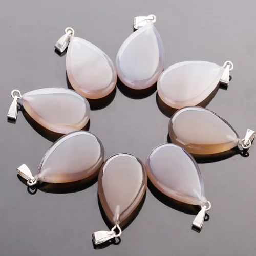Grey Agate Drop