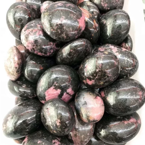 Rhodonite Palm Stone