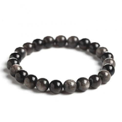 Silver Sheen Obsidian Bracelet