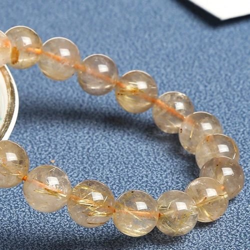 Gold Rutilated Quartz Prayer Beads