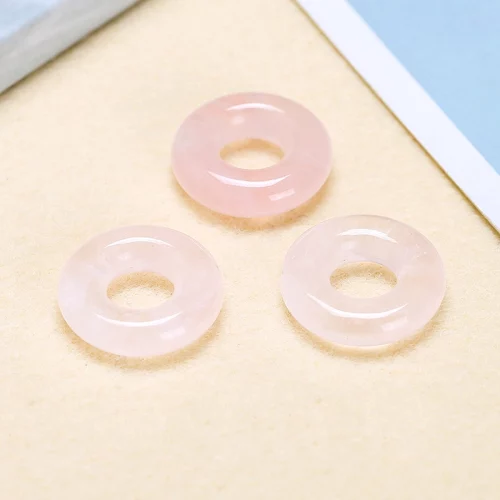 Rose Quartz Big Hole Ring