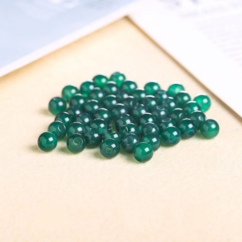 Green Agate Round Big Hole