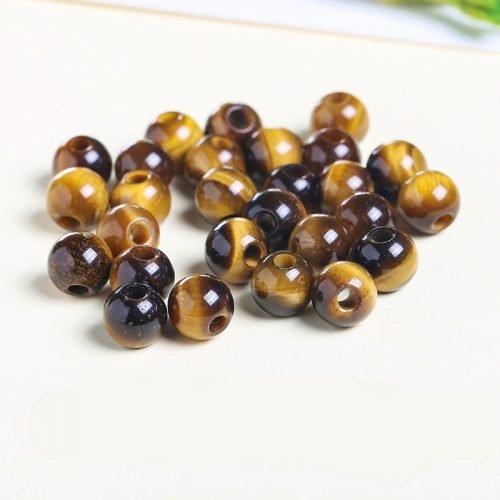 Tigers Eye Round Big Hole