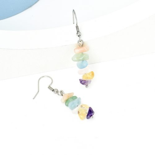 Mix Raw Crystals Earrings