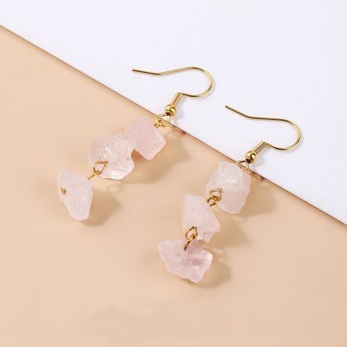 Rose Quartz Raw Еаrrings